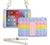 Alleviare lo stress, silicone Rainbow Pop Bubble Spingere Fidget Toy Silicone Tablet Caso per iPad