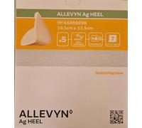 ALLEVYN Ag Heel - Medicazione in schiuma non adesiva, 10,5 cm x 13,5 cm, 5 pezzi