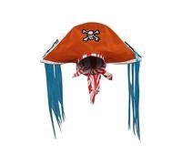 Alleyon One Piece Buggy - Cappello da pirata per Halloween, Taglia unica
