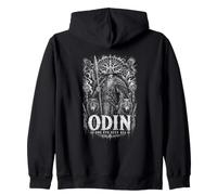 Allfather One Eye Vede Tutte Le Rune dei Lupi Odini Felpa con Cappuccio