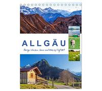 Allgäu, Berge, Wiesen, Seen und Kühe. (Tischkalender 2026 DIN A5 hoch), CALVENDO Monatskalender: Hohe Berge, sanfte Wiesen, stille Seen, Kühe, all das finden Sie in diesem Allgäu Kalender!