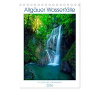 Allgäuer Wasserfälle (Tischkalender 2026 DIN A5 hoch), CALVENDO Monatskalender: Der Kalender nimmt den Betrachter mit auf eine Reise zu Wasserfällen im Allgäu.