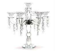 allgala Portacandele a 7 bracci in cristallo per candelabri conici