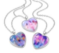ALLGAYER 3 collane a forma di cuore Kpop per donne e ragazze, ciondolo a forma di cacciatori di demoni, gioielli anime da 60 cm, catena regolabile da 2,5 cm, ciondolo a forma di cuore ispirato alla