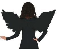 Alli maxi nere in piuma angelo nero 106 cm