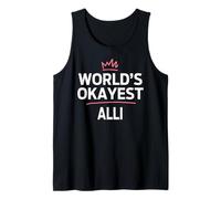ALLI World's Okayest ALLI Funny Personalized Custom ALLI Canotta