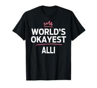 ALLI World's Okayest ALLI Funny Personalized Custom ALLI Maglietta