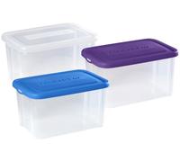 Allibert 195724 - Contenitore tupperware in Polipropilene, con Coperchio, 56 x 39,6 x 43 cm, Trasparente