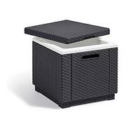 Allibert 212159 Ice Cube Sgabello frigorifero in plastica, aspetto rattan, colore: Antracite