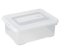 Allibert 227899 Scatola con Coperchio a Click, Trasparente, in plastica, Plastica, Trasparente, 40 x 30 x 15 cm