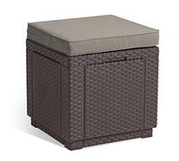 Allibert by Keter Cube - Sgabello con vano portaoggetti, con Coperchio Rimovibil