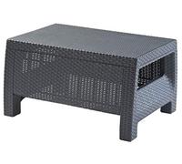 Allibert by Keter Lounge Tavolo Corfu Table, ca. 77 x 57 x 42 cm, in plastica, Effetto Rattan