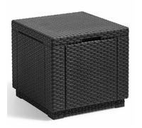ALLIBERT by KETER Sgabello Cubo Resina Con Stoccaggio, Coperchio Rimovibile,