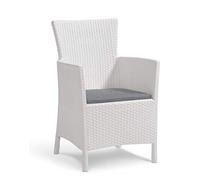 Allibert Iowa Poltrona Dining, Bianco/Grigio Freddo - NUOVO