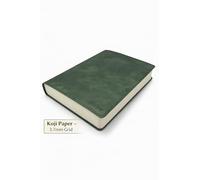 Allieryaz Tomoe River Paper Notebook A5 - 1000 Pages Thick Journal, TRP & Koji Paper Options, Grid (2mm / 3.7mm), Soft Cover, Fountain Pen Friendly (Green, Koji 3.7mm)