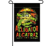 Alligator Alcatraz Bandiere da giardino, double face bandiera da cortile bandiera arazzo decorazione vacanza fattoria esterno
