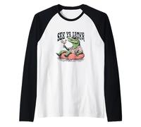 Alligator Chilling Out w/Cocktail & Occhiali da sole, ci vediamo più tardi Maglia con Maniche Raglan