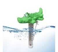 Alligator-Shaped Swimming Pool Thermomêter- Accurate HD Water Temp Gauge with Tether Rope | Duřable Floating Safety Device for Spas, Hot Tubs & Backyard Ponds