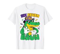 Alligatore Mardi Gras Six Seven Bruh Funny Gator 67 Meme Maglietta