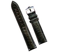 Alligatore Originale Nero MB Cinturino Extra Lungo 20mm Pelle & Omega Acciaio