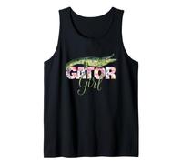 Alligatore Ragazza Floreale Rettile Southern Swamp Vibe Canotta