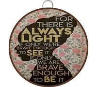 Allijune Amanda Gorman Sign, for There is Always Light, Inauguration Poem 2021, cartello ispiratore, decorazione da parete regalo per mamma, papà, targa in metallo, rotonda, 15 x 15 cm