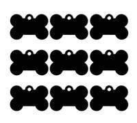All'ingrosso 100Pcs Pet Blank ID Tag Bone Dog ID Tag Inciso Personalizzato Pet Tag Targhette Collare Ossa Pet Nome Tag Pet Name Number Tags Pet Collar Accessori,Nero, 39x26x1mm