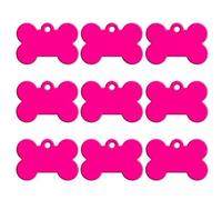 All'ingrosso 100Pcs Pet Blank ID Tag Bone Dog ID Tag Inciso Personalizzato Pet Tag Targhette Pet Collar Ossa Pet Nome Tag Pet Name Number Tag Pet Collari Accessori, Rosa Rosso, 31X21X1mm