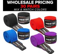 All'Ingrosso 30 Paia - 180 " Semi-Elastic Bende - Meister MMA Boxe Mix / Partita