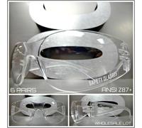 All'Ingrosso 6 Paia Trasparente Sicurezza Occhiali Protettivo Ansi Z87 Conforme