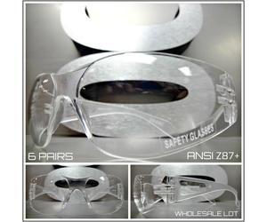 All'Ingrosso 6 Paia Trasparente Sicurezza Occhiali Protettivo Ansi Z87 Conforme