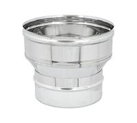 ALLINOX Aumento Acciaio INOX AISI 304 6Dc Riduzione Canna Fumaria Per Camino o Stufa Raccordo Stufa a Legna o Pellet TUTTE LE MISURE (80M-220F)