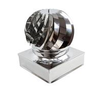 ALLINOX Comignolo Girevole Base Quada Terminale Eolico Acciaio INOX 304 Per Camino (27x27)