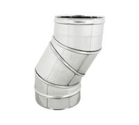 ALLINOX Curva Gomito Regolabile Per Canne Fumarie Curva Girevole da 0° a 90° In Acciaio INOX AISI 316 Raccordo UNIVERSALE Uscita Fumi Per Camini e Stufe Fino a 600° (DN 140)