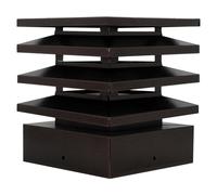 ALLINOX Terminale Architettonico Comignolo Antivento Canna Fumaria TESTA DI MORO Fumaiolo Quadrato Per Camino Anti Intemperie (52x52)