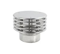 ALLINOX Terminale Con Lamelle Antivento e Antipioggia In ACCIAIO INOX Comignolo Canna Fumaria Per Camino Con Base Tonda Stufa a Legna o Pellet (DN 150)
