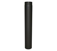ALLINOX Tubo Camino In Acciaio Nero 2 mm Da Interno Modulo Canna Fumaria Per Stufa a Legna (DN 150 x 1000 mm)