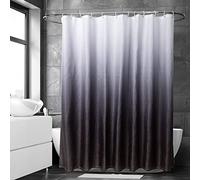 Allinside Tenda da doccia, tenda da bagno in poliestere resistente all'acqua e lavabile in lavatrice, con 12 ganci in plastica, 180 CM x 180 CM, V016SCBLAC