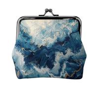 All'interno della borsa della moneta della stampa delle maree, borsa della moneta del cuoio della fibra portatile mini borse del cambiamento per le donne, Nero , Taglia unica, Portamonete