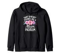 Allison Personalized Cute Flower Girls Allison Name Felpa con Cappuccio