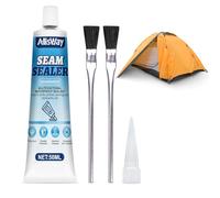 Allisway Colla per Tende Da Sole Esterne, Colla per Pvc, Riparare Il Divario, Colla Resistente Acqua Include 2 Spazzole per L'uso In Tende, Giacche, Tendalini e Fessure Degli Zaini, 50ml