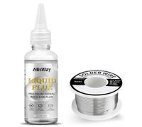 Allisway Flussante per Saldatura a Stagno, No-Clean Flux Saldatura Liquido, Stagno per Saldare, Filo di Saldatura a Nucleo di Colofonia, Adatto per Acciaio Inossidabile, PCB, Elettronica, 80ml