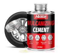 Allisway Mastice Per Riparazione Pneumatici, Ripara Gomme Auto, Include una Spazzola, Sigilla e Ripara ed è Utilizzato per Riparare Pneumatici di Auto, Moto e Biciclette,250 ml