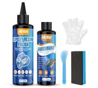 AllisWay Pasta Abrasiva Lucidante, Pasta Lucidante per Resina Epossidica, Polish Lucidante, Contiene Pasta Lucidante e Vernice Lucida, Adatta per Resina Epossidica, Acrilico e Altri Materiali