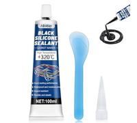 AllisWay Pasta Nera Guarnizioni Motore, 100 ml Silicone Nero per Auto, Silicone Guarnizioni Auto, Sigillante Resistente alla Benzina per Auto, Moto, Resistenza alle Alte Temperature, Buona Tenuta