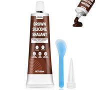 Allisway Silicone Marrone, Silicone Marrone per Legno, Silicones per Esterni, Sigillante per Giunti di Mattoni, Pietra, Porte e Finestre, Interno/Esterno, Alta Resistenza Alle Intemperie, 100 ml