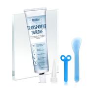 AllisWay Silicone Neutro Trasparente, Colla Attaccatutto Forte, Silicone Trasparente, Colla per Vetro Extra Forte trasparente, Adatto per Incollare Materiali Come Plastica, Vetro, Acrilico, silicone
