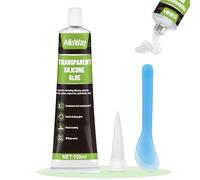 AllisWay Silicone Trasparente Sigillante, 100 Ml Sigillante Isolante Impermeabile, Silicone Adesivo per Vetro, Metallo, Ceramica, Plastica, Asciugatura Rapida