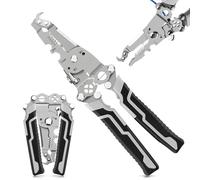 AllisWay Spellacavi, Spelafili Elettricista, Pinza Elettricista, 18 in 1 Pinza Elettricista Multifunzione, Può Essere Usato per Stripping, Taglio, Smontaggio, ecc, Pieghevole