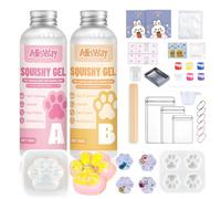 AllisWay Taba Squishy Kit, Zampa Squishy, Silicone Liquido, Kit Taba Squishy per la Produzione di Squishy Zampa di Gatto, Vari Tipi di Taba Squishy Fai Da Te, Contiene Stampo per Artigli di Gatto